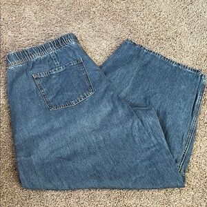 Old Navy High Waisted Pull On Barrel Jeans